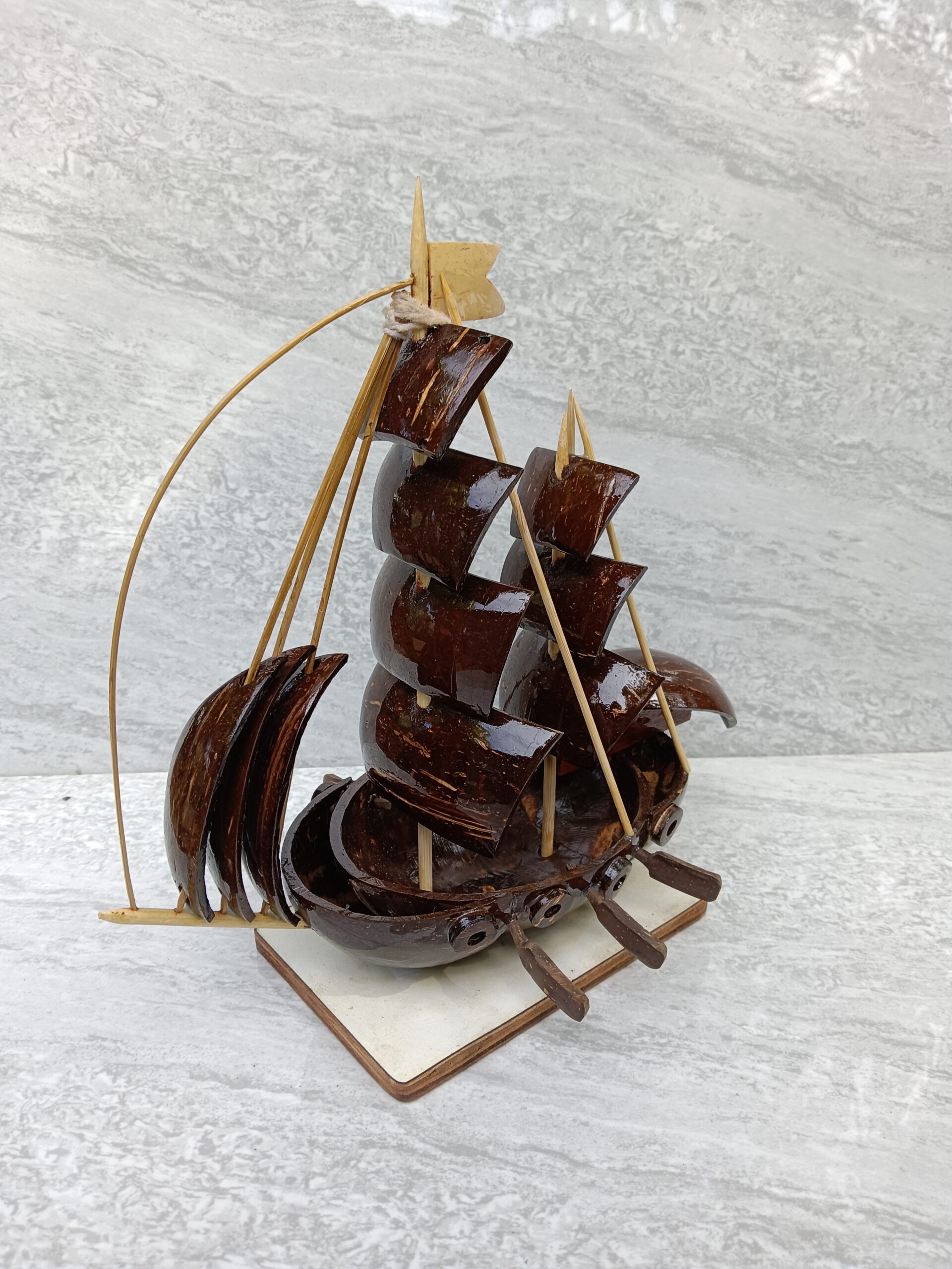 Decorative Ship Coconut Shell - Image 3