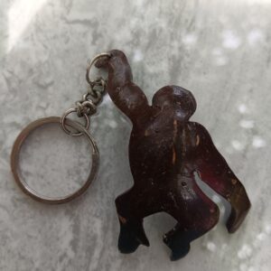 Coconut Shell Monkey Keychain