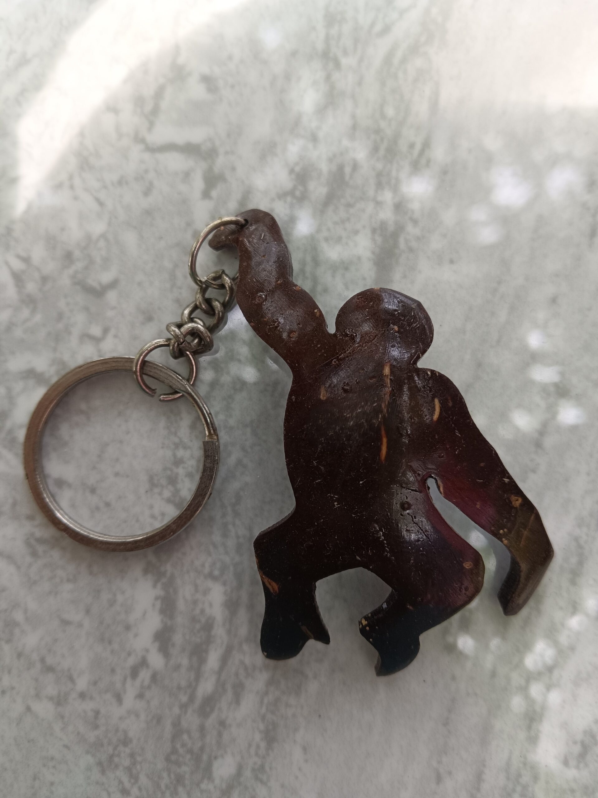 Coconut Shell Monkey Keychain