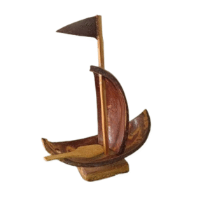 Coconut Shell Small Boat Model
