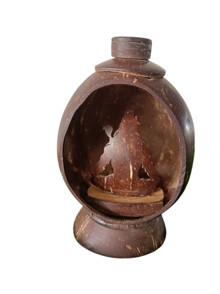 Handcrafted Coconut Shell Shiva Camphor Diffuser