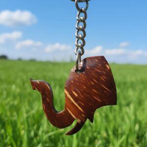Keychain Elephant Face Shaped