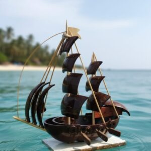 Decorative Ship Coconut Shell